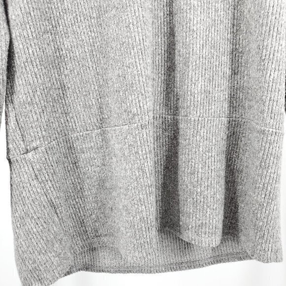 143 Story by Line Up Slouchy Rib Cowl Neck Long Sleeve Tunic Top M Gray - Picture 8 of 16